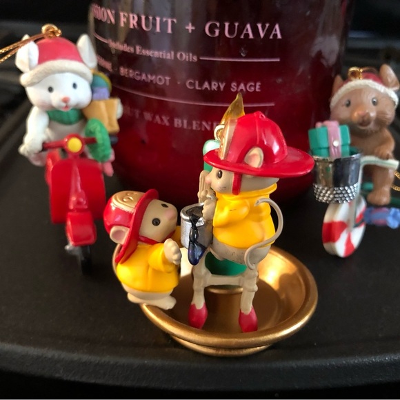 Lustre Fame Christmas Ornaments Owl Pencil Sled & Mouse on a Scooter + 2 more - Picture 2 of 11